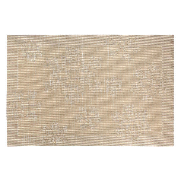 Vinyl Placemat (Snowflakes) (Gold) - Set of 12