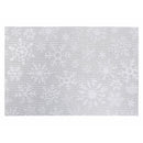 Vinyl Placemat (Silver Snowflake On White) - Set of 12