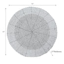 Christmas Beaded Round Placemat White - Set of 4