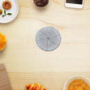 Christmas Beaded Round Coaster White - Set of 6