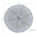 Christmas Beaded Round Coaster White - Set of 6