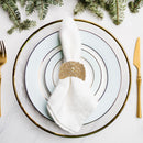 Christmas Beaded Napkin Ring Gold - Set of 8