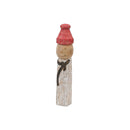 Christmas Nilgiri Wood Snowman With Toque Totem Pole
