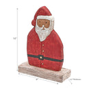 Christmas Mango Wood Santa On Base