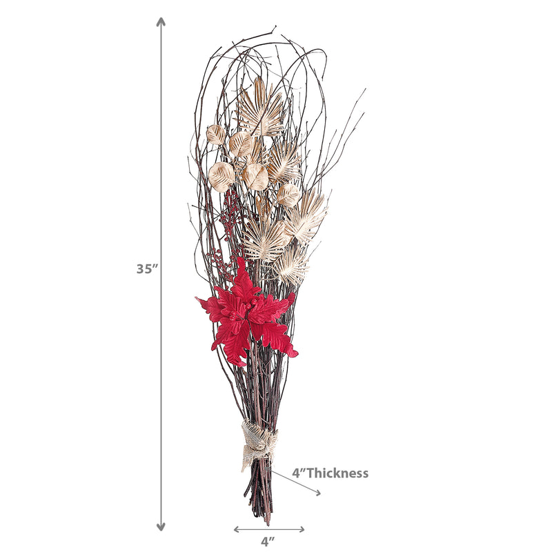 Christmas Dried Holiday Bundle Poinsettia