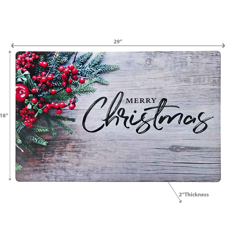 Christmas Printed Rubber Mat Merry Christmas