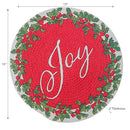 Christmas Printed Round Cotton Rope Placemat Joy - Set of 12