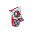 Christmas Oven Mitts 2Pcs Cardinal Wreath - Set of 2