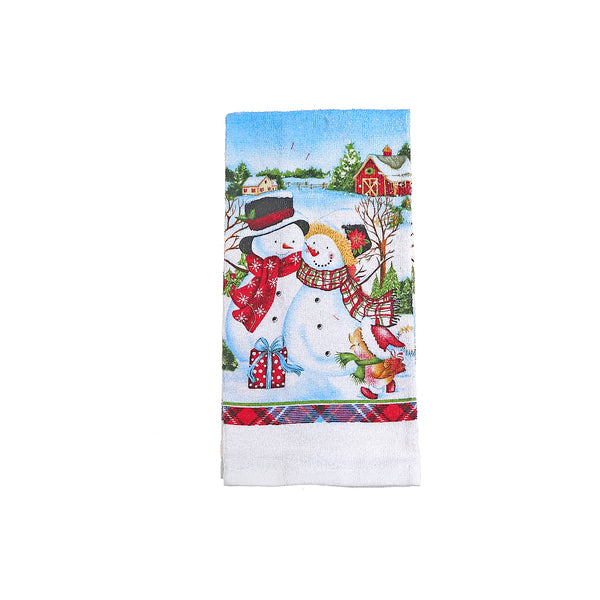 Hand Towel (Snowman Couple) - Set of 6