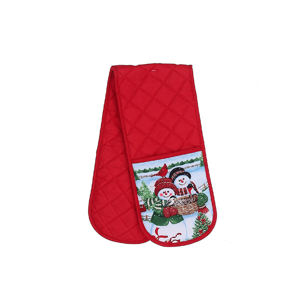 Christmas Double Oven Mitt Snowman Couple - Set of 2