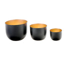 Christmas Black Metal Candle Holder Set Of 3