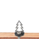 Christmas Tree With Tealight Stocking Holder (Silver)