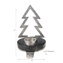 Christmas Tree With Tealight Stocking Holder (Silver)