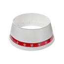 Christmas Metal White Tree Collar With Snowflakes