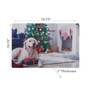 Christmas Plastic Placemat Dog With Gift - Set of 12