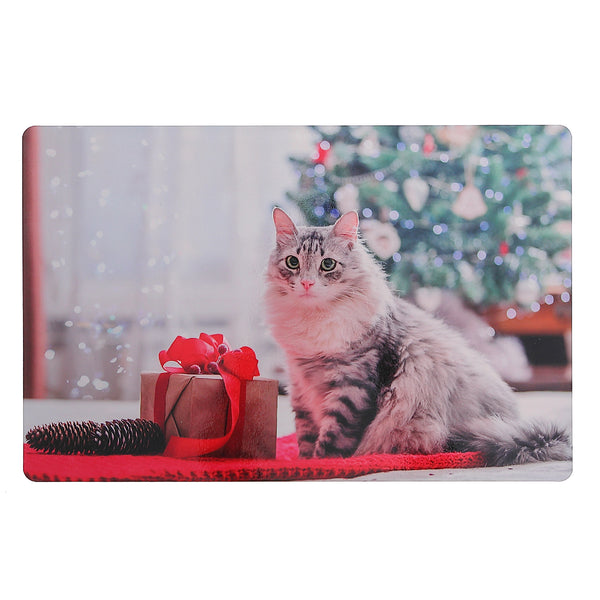 Christmas Plastic Placemat Meowy Catmas - Set of 12