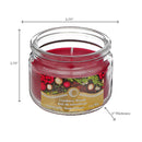 Christmas 3 Oz Scented Jar Candle Cranberry Woods - Set of 4