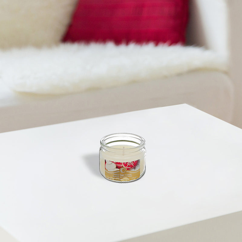 Christmas 3 Oz Scented Jar Candle Festive Sugar Cookies - Set of 4