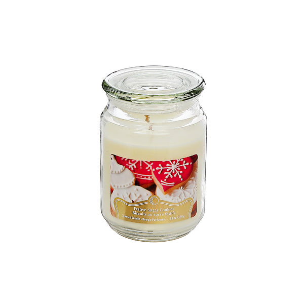 Christmas 18 Oz Scented Jar Candle Festive - Set of 2