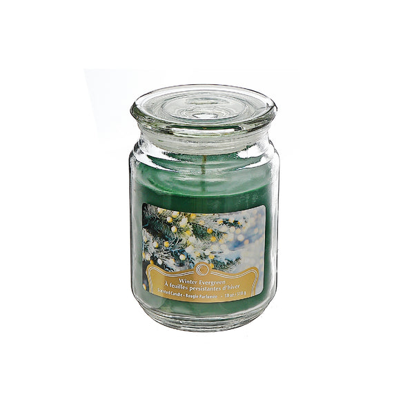 Christmas 18 Oz Scented Jar Candle Evergreen - Set of 2