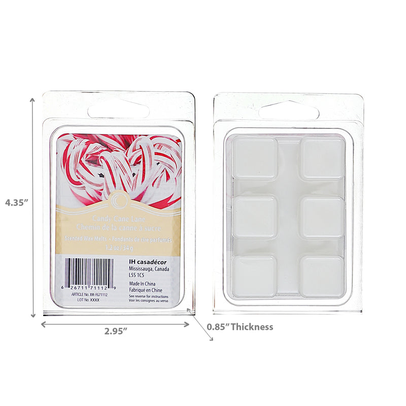 Christmas 6Pk Wax Melts Candy Cane Lane - Set of 4