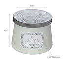 Christmas 10.5Oz Taper Candle Peppermint Bark