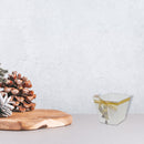 Christmas White Snowflake Metal Planter Square