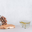 Christmas White Snowflake Metal Planter Oval