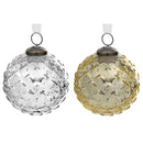 4" Glass Acorn Ornament (Gold + Silver) - Set of 4