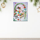 Christmas Led Canvas Wall Art Snowman Mailing Letter 12X16