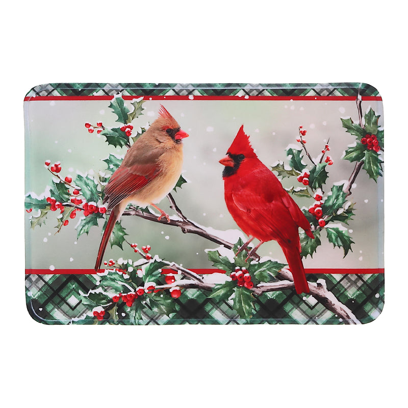 Christmas Memory Foam Mat Cardinal Couple