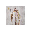 Christmas Canvas Wall Art With Glitter Nativitiy