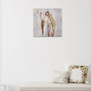 Christmas Canvas Wall Art With Glitter Nativitiy