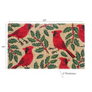 Christmas Coir Door Mat Cardinal And Holly
