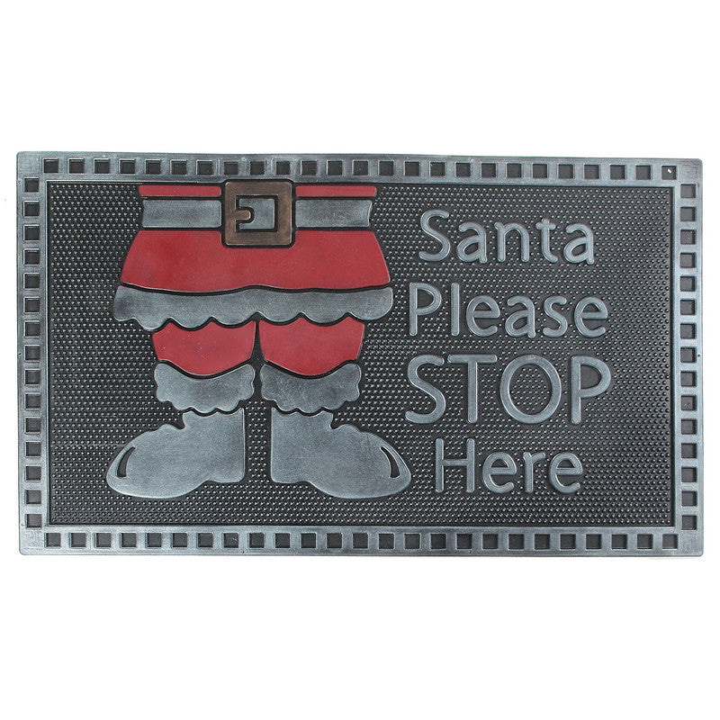 Rubber Mat (Santa - Please Stop Here)