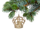 Christmas Gold Glitter Ornament Crown - Set of 12