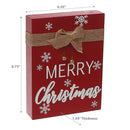Christmas Rectangle Table Block With Bow Merry Christmas