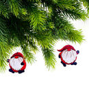 Christmas Wooden Red Gnome Ornament  - Set of 2