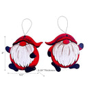 Christmas Wooden Red Gnome Ornament  - Set of 2