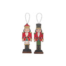 Christmas Wooden Nutcracker Ornaments  - Set of 2