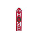 Christmas Barn Shaped Vertical Sign Welcome To Our Home