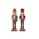 Christmas Wooden Nutcracker Figurine  10" - Set of 2