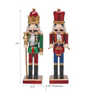 Christmas Wooden Nutcracker Figurine  10" - Set of 2