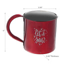 Christmas Stainless Steel Mug With Printing Let It Snow - Set of 2