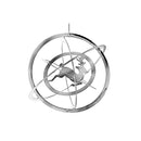 Christmas 3D Silver Metal Ornament Single Reindeer - Set of 12