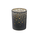 Christmas Glass Votive Holder Falling Stars