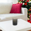 Christmas Glass Votive Holder Falling Stars