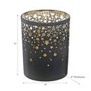 Christmas Glass Votive Holder Falling Stars