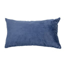 Christmas Velvet Embroidered Cushion Blue Noel 20X12 - Set of 2