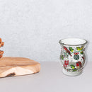 Christmas Crackled Glass Candle Holder Joy